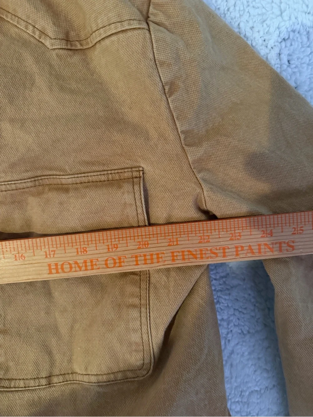 Men's Tan Workwear Jacket with Quilted Lining - Picture 6 of 7